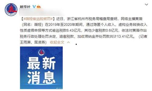 明星网红偷税漏税整治,净化娱乐圈税收环境